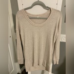 tan comfy long sleeve crew neck